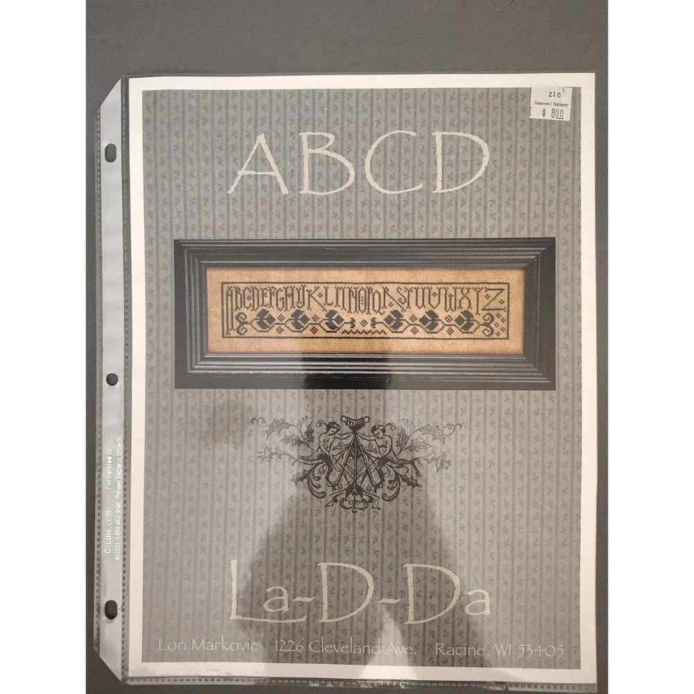 La-D-Da ABCD Cross Stitch Pattern Lori Markovic Alphabet Sampler Chart Book